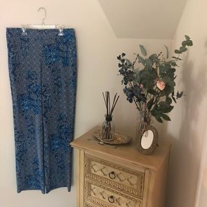 Blue Patterned Banana Republic Pants